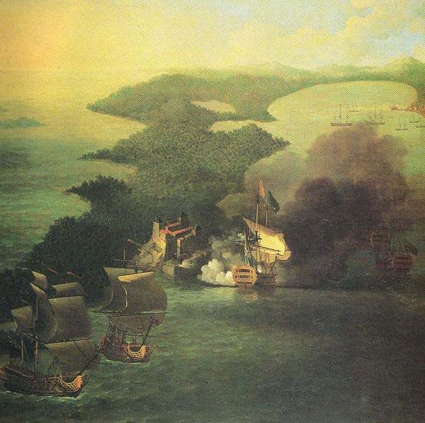 Samuel Scott Admiral Vernon capture of Porto Bello in 1739.
